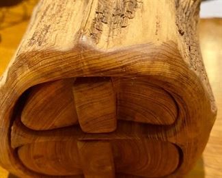 Lot 6205. $30.00 Daiwa Fishing Rod and Reel and a nifty 2-drawer jewelry box made from a piece of driftwood. Includes a teeny tiny Ram carved out of wood also. See Pics!