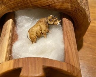 Lot 6205. $30.00 Daiwa Fishing Rod and Reel and a nifty 2-drawer jewelry box made from a piece of driftwood. Includes a teeny tiny Ram carved out of wood also. See Pics!