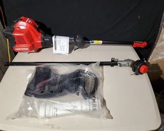 New 17 Inch Straight Shaft Gas String Trimmer With Attachment And Edger 2 Cycle 25cc. with Manual and Attachments. Box NOT INCLUDED