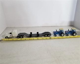 Two Ford Farm Tractors. Ertl I-64 Ford LTL-9000 With Sleeper