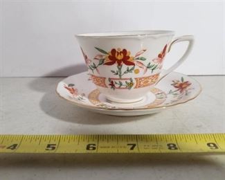1967 Royal Worcester Fine Bone China. Made in England. Chamberlain As Designed for the Prince Regent 1811. Tea Cup and Saucer.