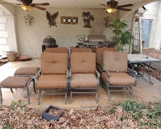 Set of 6 Deep Seating Outdoor Chairs /w 2 Ottomans