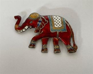 Vintage Elephant brooch from Siam/ Thailand - Price 50 dollars - all proceeds will Be donated to a charity for elephants  