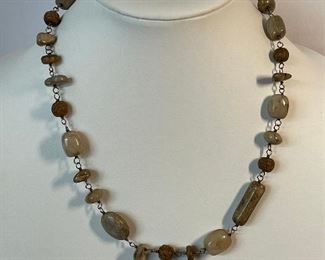 Silpada sterling and stone necklace - 21 inches in length - price 40 dollars 