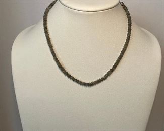 Labradorite and sterling necklace - 18 inches in length - price 20 dollars  