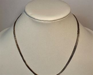 sterling silver Italian multi strand necklace - just short of 19 inches in length - price 20 dollars 