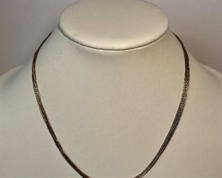 sterling silver Italian multi strand necklace - just short of 19 inches in length - price 20 dollars