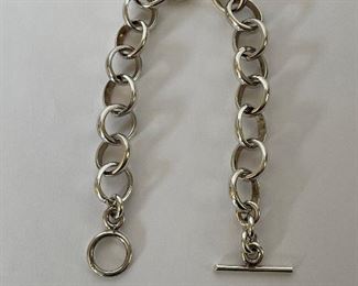 Sterling silver bracelet - just short of 9 inches in length - price 40 dollars 