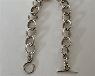 Sterling silver bracelet - just short of 9 inches in length - price 40 dollars