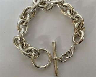 Sterling silver Italian bracelet - 8 1/2 inches in length - price 60 dollars