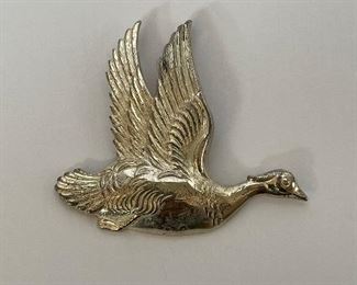 sterling goose brooch - price 15 dollars