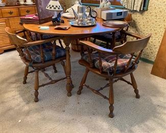 Vintage Round Table and 4 Chairs