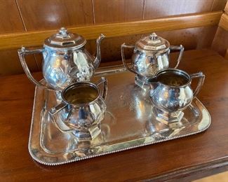 Silver Tea Set-Cohannet Silver Co.  Taunton Mass. Quadruple 836