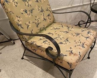 Wrought Iron Patio  Chairs w/ Cushions 