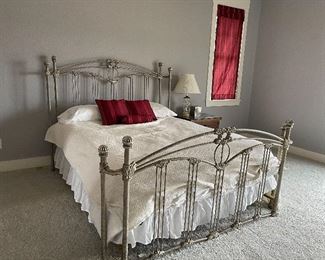 Ornate Queen Metal Bed