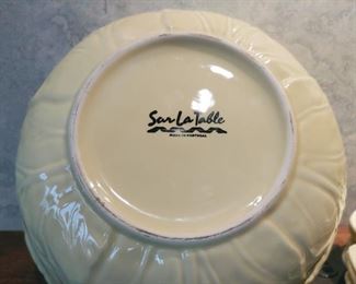Sur La Table Casual Dining Ware - Yellow Cabbage Leaf Pattern