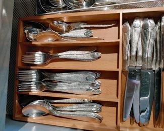 Gorham Stainless flatware - 12 place settings - Fish themed pattern