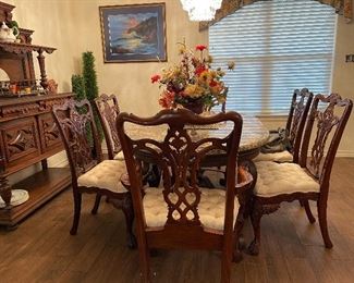 Chippendale Style Dining Chairs - set of 6