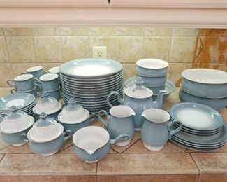 Blue Denby Castile England Pottery Set