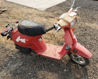 #81 • 1985 Honda Spree VIN:   AF0618FS131541
Plate: 5Y0779
Doc Fee:  $70
DMV Registration Fee:  $158

Note
sold on application for duplicate title,