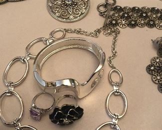 more costume jewelry in silver tone-  we have it all !!