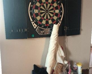 fabric bolts - have more than what is pictured-   electric dart board  