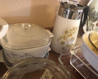 corning  coffee  pot and more pyrex items too !