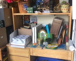 CRAFT CENTRAL -  also this desk by university loft- matches the bunk beds and chair and chest -  there was no room for it all to  be together but it does make a great set 