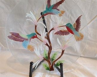 Hummingbird Plate w/ plate holder