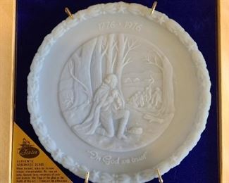 Authentic Handmade Glass, "In God we Trust" 1776-1976