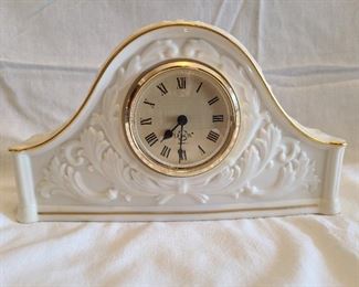 LENOX Clock - white and gold
