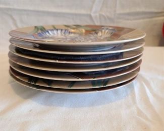 Set of 7 Fitz and Floyd Plates