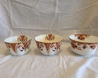 ANTIQUE - Wellington CHINA Longton England bowls (3 total)