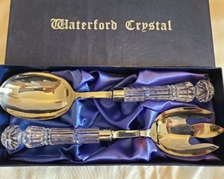 Waterford Crystal Serving Salad Fork and Spoon