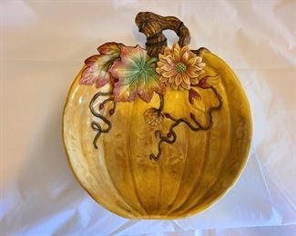 Fitz and Floyd Harvest Heritage Pumpkin bowl