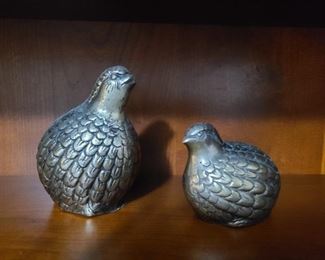 Pair of Quails - Mother and baby