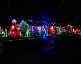 A glimpse of what this estate looked like during the holiday season. All the decor and lights are available for sale 