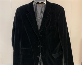 Men's Large Velvet Blue Blazer
