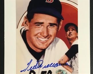 Signed Ted Williams Picture with Certificate of Authenticity: