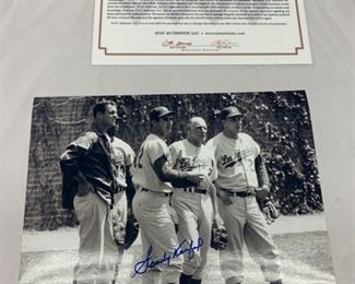 Signed Sandy Koufax Picture with Certificate of Authenticity: