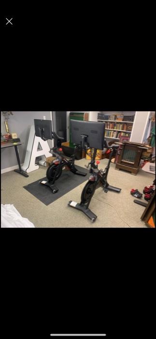 Peloton with shoes, mat, deliver, setup and weights