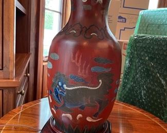 Antique Asian Table Lamp. Photo 2 of 2