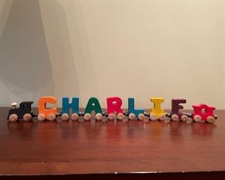 Charlie "monogramed" Wood Train. 