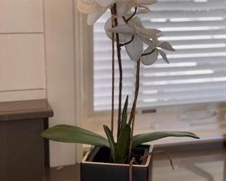 Faux Orchid in planter