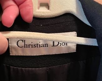 Vintage Christian Dior Long Cashmere Coat. Size 4. Photo 2 of 3