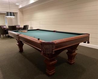 AVAILABLE FOR PRESALE ($2,000 + 20% Presale Markup)! Brunswick Ashbee Mahogany Pool Table. Measures 8' 2" long. Photo 1 of 3