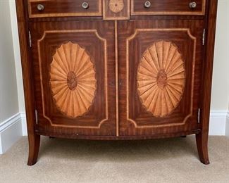 Maitland Smith Federal Style Mahogany Commode. Measures 40ʺ W × 19.5ʺ D × 36ʺ H