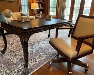 AVAILABLE FOR PRESALE! ($6,000 + 20% MARKUP) Holly Hunt Melrose House Chinoiserie Writing Table. Photo 2 of 5