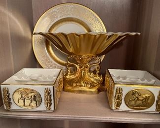 Mid Century Lenox 24k Ashtray's