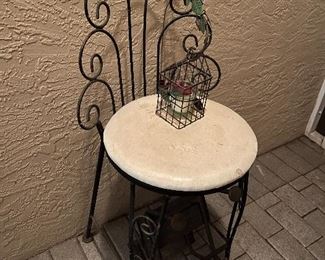 Antique Step Seat w/ Step stool